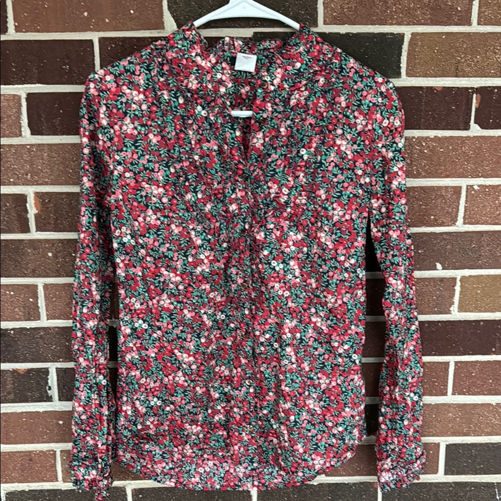 J.Crew Floral Button Down Top